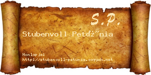 Stubenvoll Petúnia névjegykártya